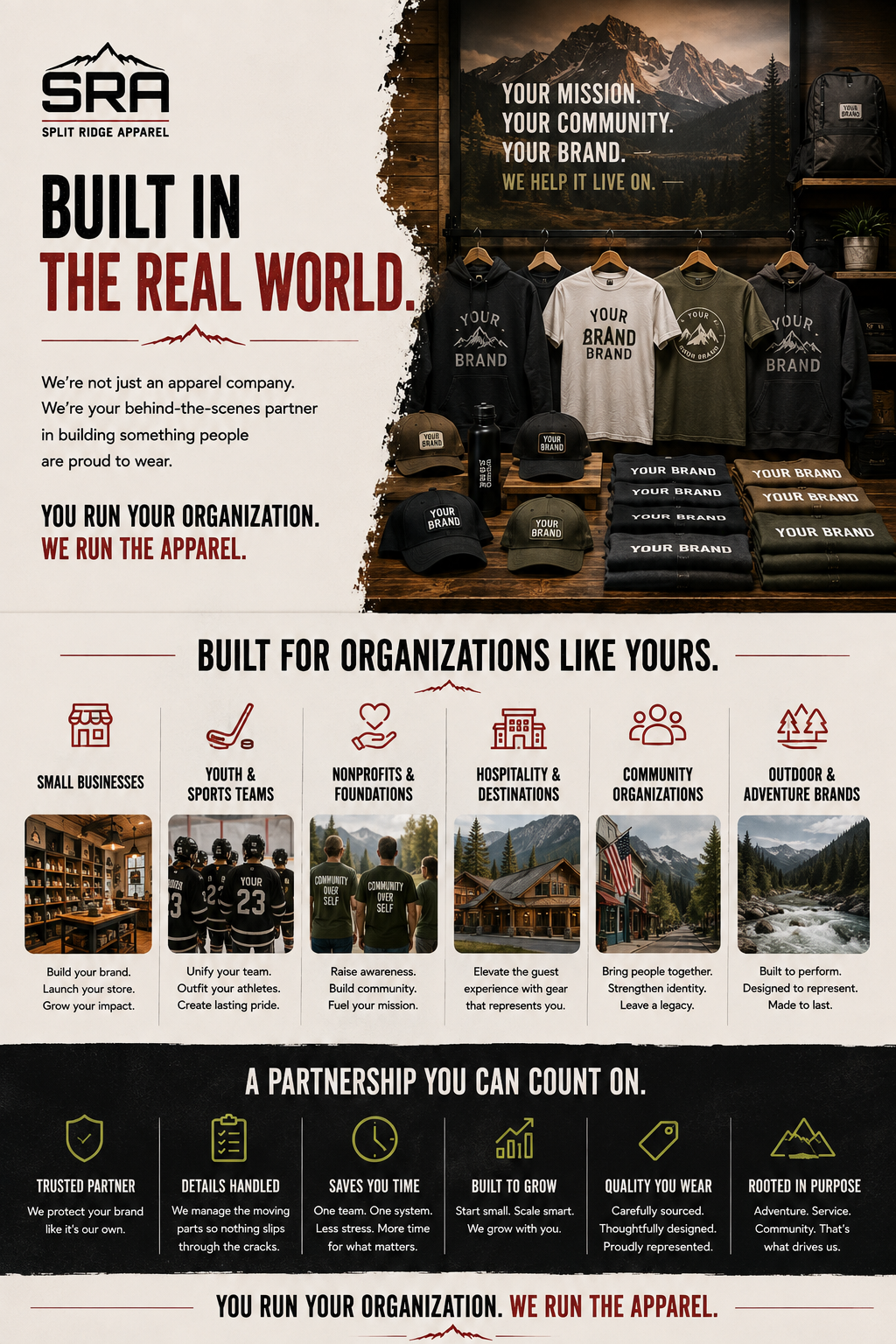 Split Ridge Apparel Online and Physical Retail